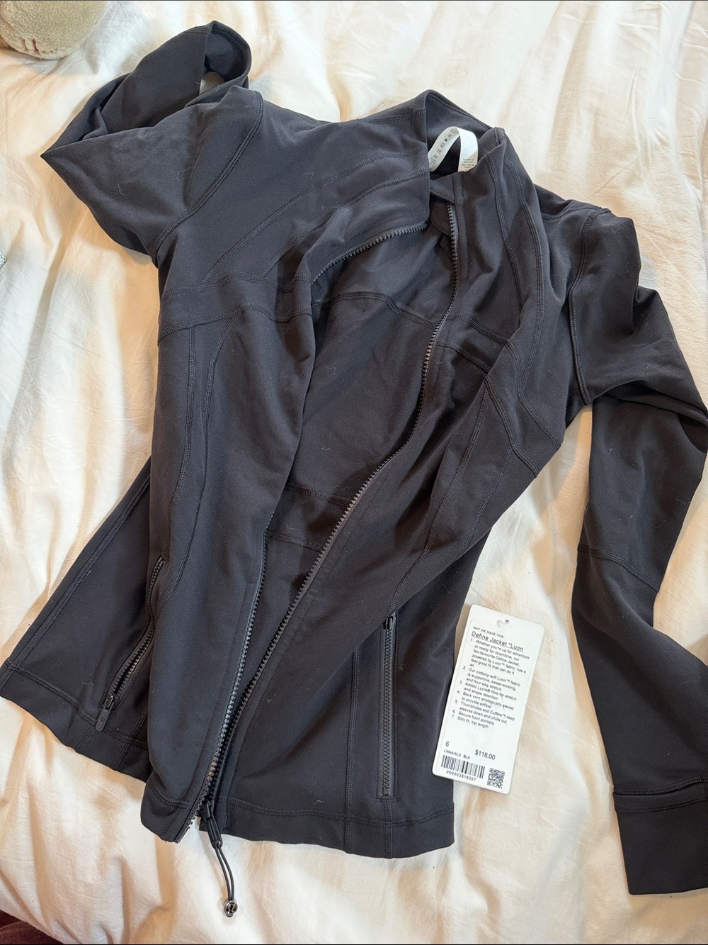 lululemon athletica Black Zip-Up Bomber Jacket